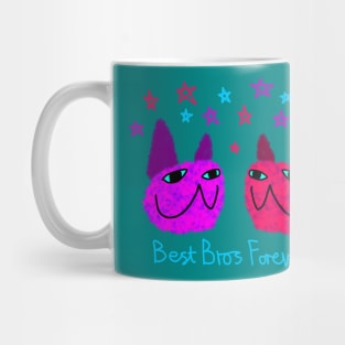 Fuzzy Cats Best Bros Forever Mug